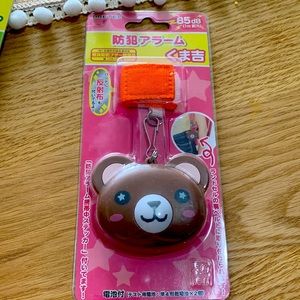 Japan version DRETEC Travel Anti-Theft Buzzer Security Alarm Cute Bear Pink